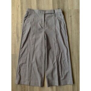 DKNY Cropped Pants Argyle Herringbone Design Women's Sz 8 Career Workplace EUC